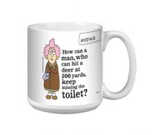 Tree-Free Greetings Aunty Acid xm27840 Künstlerische Jumbo Tasse, 591 ml, Miss die Toilette