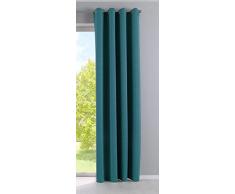 Gardinenbox Vorhang Blickdicht »Newyork« Petrol HxB 245x140 cm 1er-Pack Thermo-Gardine Verdunkelungsvorhang Blackout Ösen schalldämmend ÖKOTEX UV-Schutz Raffhalter, 201920600