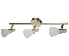 Näve Leuchten 3Er Wand-U. Deckenspot LED Deckenleuchte Shine, Metall, Stahl, 47.5 x 8 x 12 cm