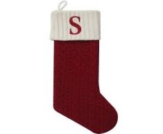 St. Nicholas Square Nikolausstiefel, quadratisch, Monogramm, Buchstabe S, 53,3 cm H - 20,3 cm B
