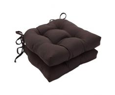 Pillow Perfect Outdoor | Indoor Forsyth Chocolate Large Stuhlkissen (2er-Set) 17,5 x 16,5 x 4, Braun