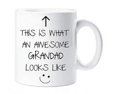 60 Second Makeover Limited 60SECMUG654 Tasse mit Aufschrift „60 Second Makeover This Is What An Awesome Grandad Looks Like“, V2, Vatertag, Geburtstag, Weihnachten, keramik, weiß