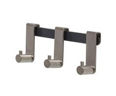 Tiger Rhino Hakenleiste für die Duschkabine, flexibel auf der Glasduschwand einzuhängen, für Glasstärken von 6-8 mm, Edelstahl gebürstet