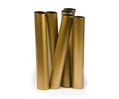 OPOSSUM design Vase Sextet(te) Brass, Metall, weiß, 16 x 16 x 23 cm