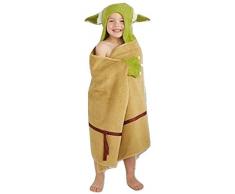 jumping beans Yoda Kapuzenbadetuch für Kinder, groß, 63,5 x 127 cm, Star Wars mit Händen und 3D-Ohren