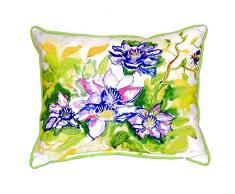 Betsy Drake SN284 Clematis Kissen für drinnen und draußen, klein, 27,9 x 35,6 cm