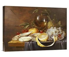 Global Galerie Budget gcs-265764–55,9–360,7 cm Georg Van Son A Römer A geschälte Half Lemon On A Zinn Teller Galerie Wrap Giclée-Kunstdruck auf Leinwand Art Wand