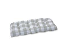 Pillow Perfect Outdoor | Indoor Corinthian Driftwood Rattan Loveseat Kissen, 40,5 x 21 x 3, Hellbraun