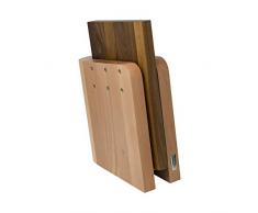 Arte Legno 86 Messerblock und Schneidebrett 6 Knives Natur/Walnuss