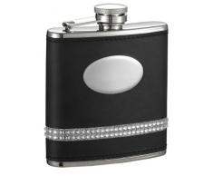 Visol Grace Strass Stahl Flachmann, 142 g