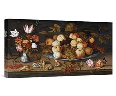 Global Galerie Budget gcs-265717–55,9–360,7 cm Balthasar Van der AST Fruit auf einem Teller Galerie Wrap Giclée-Kunstdruck auf Leinwand Art Wand
