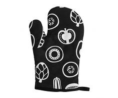Premier Housewares Besa Ofenhandschuh, Single, Schwarz, 100% Baumwolle