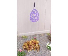 Village HOS-343P Ostereier, Schmiedeeier, 40,6 cm, dekorative Silhouette, Lila/Schwarz