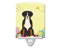 Carolines Treasures Ostereier Greater Swiss Mountain Dog Keramik-Nachtlicht, 15,2 x 10,2 cm, Mehrfarbig