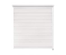 Doppelrollo Duorollo Weiß 60x150 cm ohne Bohren Seitenzug Klemmrollo