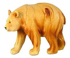 StealStreet ss-ug-mme-934, 15,2 cm Walking Panda Carving Holz Deko Figur, Kunstleder braun