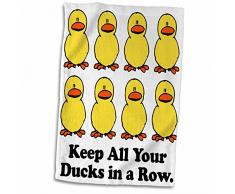 3D Rose Funny Keep All Your Ducks In A Row Cartoon Design Handtuch Sport Handtuch 15x22