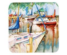 Caroline s Treasures jmk1239fc Pavillon und Segelboote Schaumstoff Untersetzer (Set von 4), 8,9 cm H x 8,9 cm W, multicolor
