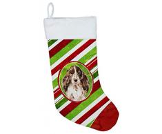 Carolines Treasures Schneeflocken Chocolate Parti Cocker Spaniel Weihnachtsstrümpfe, Mehrfarbig