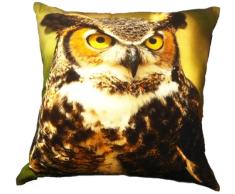 Artiwa Dekoratives Kissen Bezug für Sofa Schlafcouch Safari Wildlife Collection Art Deco eule