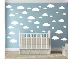 31 PCS Mix Größe 10,2–25,4 cm Wolken Wand Aufkleber Aufkleber für Kinder Schlafzimmer Decor – DIY Home Decor Vinyl Wolken Wandbild Baby Kinderzimmer Tapete yyu-14