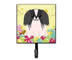 Carolines Treasures Wandhaken, Motiv Ostereier, Pekingnese Schwarz-Weiß, klein, Mehrfarbig