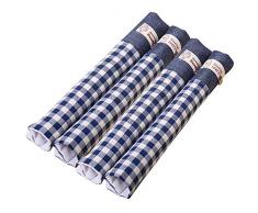 Ibnotuiy 4 Stück Kühlschranktürgriff-Abdeckungen Weicher Kühlschrank Mikrowelle Spülmaschine Türtuch Schutz für Zuhause und Büro blau