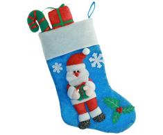 WeRChristmas 53 cm Pre Lit Weihnachtsstrumpf, Weihnachtsmann, beleuchtet mit LEDs, 7 Farben