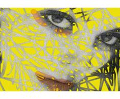 AG Design FTxxl 0126 Gesicht, Papier Fototapete - 360x255 cm - 4 teile, Papier, multicolor, 0,1 x 360 x 255 cm