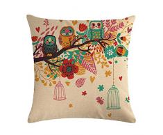 METAA Kissenbezüge, Leinenoptik, dekoratives Sofakissen, quadratisch, 45,7 x 45,7 cm