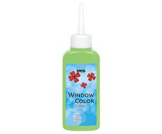 Kreul 40212 - Window Color Clear, Fenstermalfarbe auf Wasserbasis, für glatte Oberflächen wie Glas, Spiegel und Fliesen, 80 ml Malflasche, türkis