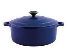 Paderno World Cuisine 6.25 Inch Blue Round Dutch Oven