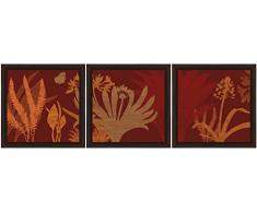 PTM Bilder 6–5348 A 1 orange Silhouette Rahmen, 14 von 35,6 cm, Espresso, Set von 2