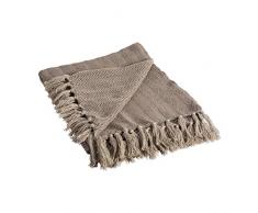 DII Rustikal Farmhouse Baumwolle Texturierte Decke/Überwurf mit Fransen für Stuhl, Couch, Picknick, Camping, Strand, & den täglichen Gebrauch, 127 x 152,4 cm – Tonal Strukturierte French Blue Tonal Texturiert Cool Gray