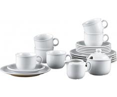 Esmeyer 482-122 20-teiliges Geschirr-Set Modell Compact aus weißem Qualitäts-Porzellan - Hotelgeschirr / Kaffeeservice aus deutscher Herstellung. Für 6 Personen.