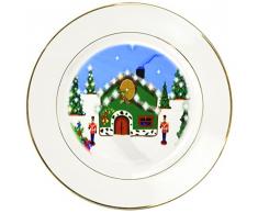 3dRose CP 101151 Uni 1 Weihnachten Nussknacker House-Porcelain Teller, 20,3 cm
