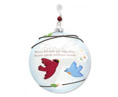Pavillon Glasornament Peace, Love and Bird, 12,7 cm Durchmesser