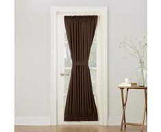 Sun Zero Schubkarre energieeffizient Terrasse Tür Vorhang Panel, 137,2 x 182,9 cm schwarz, Schokobraun, 54 x 72 Door Panel