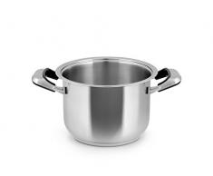 INOXPRAN Classic Kochtopf mit 2 Griffen, Edelstahl, Grau