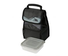 Arctic Zone Insulated Lunch Box (Dark Grey and Black) with Free Food Container by Arctic Zone