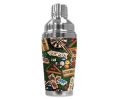 mugzie 1254-shaSpiel Zimmer Cocktail Shaker mit isolierter Neoprenanzug, 16 oz, schwarz