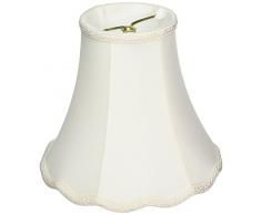 Royal Designs Lampenschirm, Glocke mit Wellenschliff, weiß, 6 x 8 x 7.25 (Round Clip)
