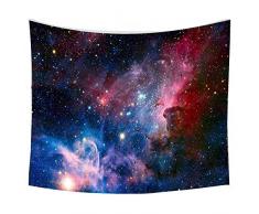 Starry Wand Galaxy Wandteppich, Tapisserie Forest Sky Home 3D-Wald, Wohnzimmer Schlafzimmer Dekoration Wandteppich, Matratze, Tischdecke 70.8X92.5 Sternenhimmel