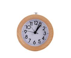 Enjoy Best Time Süße Wecker aus Holz, Analog Silent Handgefertigt Schreibtisch Nachttisch Licht Uhren für Wohnzimmer Stil 2