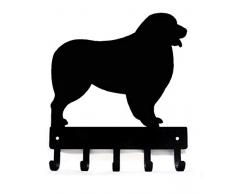 The Metal Peddler Schlüsselbrett für Hundeleine/Hundeleine Large 9 inch Wide schwarz