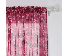 Deconovo Voile-Vorhänge für Babyzimmer, 106,7 x 91,4 cm, Rosa