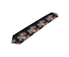 Doppelseitig Vierte von Juli Amerikanische Flagge Independence Memorial Day Patriotische Freiheit Polyester Tischläufer & Bettläufer 33 cm W x 177,8 cm L/33 cm W x 228,6 cm L Party Hotel Esstisch Top Dekoration, Polyester, Multi4, 13 x 90