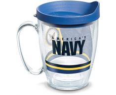Tervis 1351724 Navy Forever Proud Thermobecher mit blauem Deckel, Titan, durchsichtig