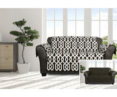 Quick Fit Ashmont Home Sofabezug, wendbar, wasserdicht, Mikrofaser, Braun, Loveseat Cover