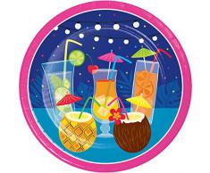 Creative Converting 343248 Sommer Getränke Laternen Dessertteller, 17,8 cm, mehrfarbig